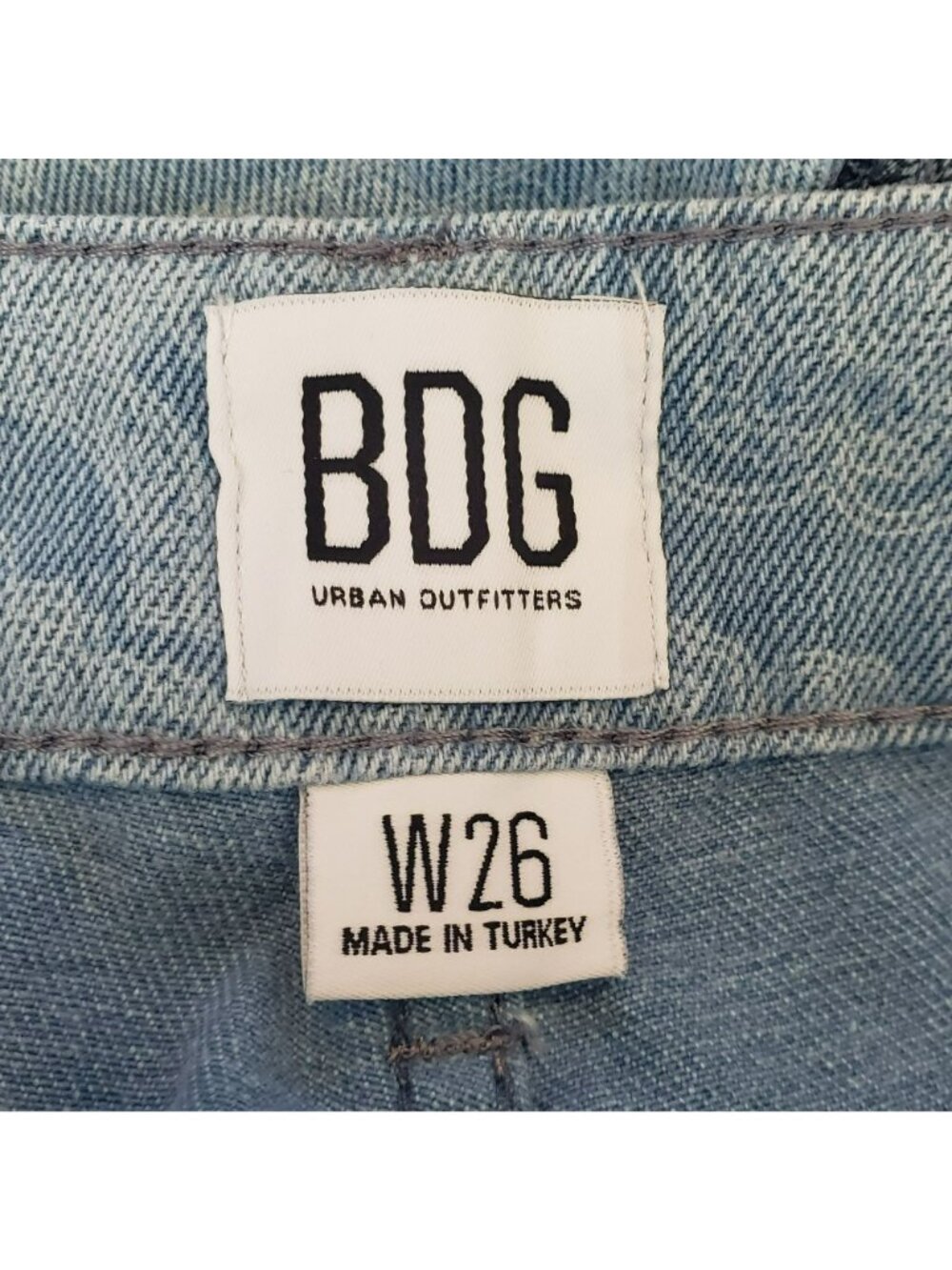 Urban Outfitters BDG Blue Paisley Patchwork Bandana Print Mom Jeans Retro Vtg - Picture 4 of 11